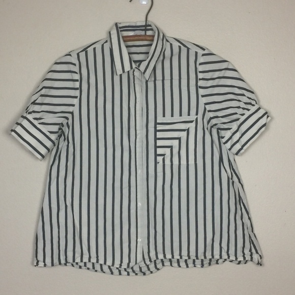 ZARA Trafaluc Collection Striped Button-Up Shirt S - Picture 3 of 10